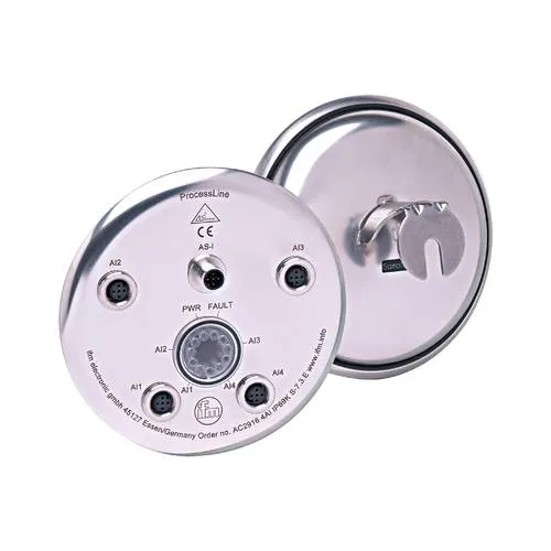 Ifm Electronic AS-i Modul AC2916 IP65 - SPS-Prozessoren mit 4 analogen Eingängen (12 Bit), ideal für präzise Steuerungsanwendungen in industriellen Umgebungen.