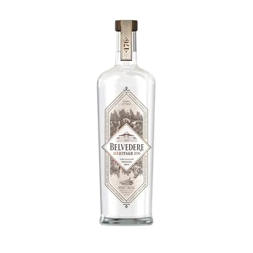 Belvedere Heritage 176 Spirit Drink 40% Vol. 0,7l - Wodka mit einzigartiger malziger Würze, kombiniert klassischen Belvedere Vodka mit gemälztem Roggenbrand für ein komplexes Geschmackserlebnis. Ideal pur oder in Cocktails.