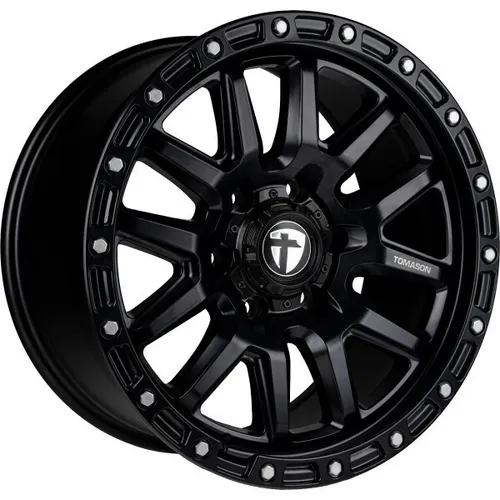 Tomason TN Offroad Alufelgen 9x18" ET18 - Robuste 18 Zoll Vielspeichen-Alufelgen in Schwarz, ideal für Offroad-Fahrzeuge mit hoher Traglast von 1050 kg und ansprechendem Design.
