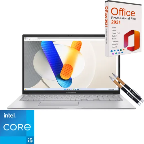 Asus VivoBook X170 - 17.3 Zoll Notebook mit Intel Core i5 - Laptops mit 1000 GB SSD, beleuchteter Tastatur und vorinstalliertem MS Office 2024 – ideal für produktives Arbeiten und Multimedia.