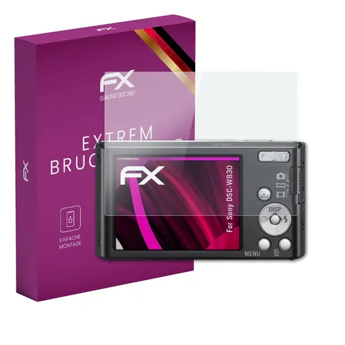 atFoliX Glasfolie für Sony DSC-W830 Panzerfolie 9H Schutzpanzer