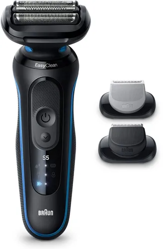 BRAUN 52-B1650S Rasierer Series 5 Blau - Elektrorasierer mit EasyClean-System, 100% wasserdicht und 50 Minuten kabellose Laufzeit. Perfekt für eine sanfte, schnelle Rasur – ideal für Männer!