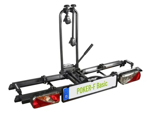 EUFAB POKER-F Fahrradträger für Anhängerkupplung - Fahrradträger für 2 Fahrräder, mit Diebstahlsicherung und einfacher Befestigung an der Anhängerkupplung, ideal für sicheres Reisen.