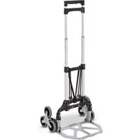 Juskys Treppensackkarre, Alu, klappbar, bis 80 kg belastbar - Sackkarren für Treppen mit 3+3 Radsystem, faltbar für einfachen Transport und Lagerung – ideal für Umzüge oder schwere Lasten.