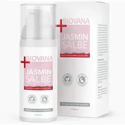 BIOVANA Jasminsalbe - Medizinische Körperpflege mit langanhaltender Feuchtigkeit für die empfindliche Augenpartie. Mildert müde Haut und reduziert das Erscheinungsbild von Augenringen und feinen Linien.