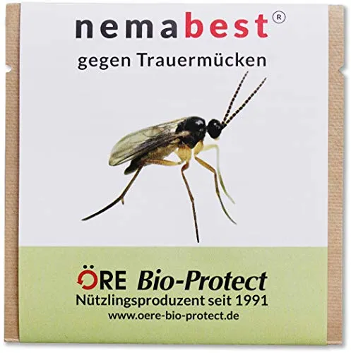 nemabest® SF Nematoden 0,5 Mio. gegen Trauermücken - Nützliche Insekten zur Schädlingsbekämpfung, biologisch und sicher für Menschen und Pflanzen, effektiv gegen Trauermückenlarven ab 8 °C, für 5 Pflanzen/1m² geeignet.