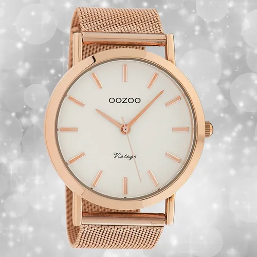 Oozoo Damen Armbanduhr Timepieces Analog Metall rosegold UOC9997A