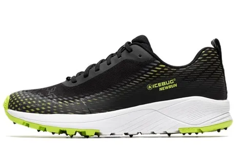Icebug NewRun BUGrip Winter-Trail-Laufschuhe - Damen, Größe 40 (8,5) - Laufschuhe für winterliche Bedingungen mit 17 BUGrip-Spikes für besten Grip auf Schnee und Eis. Ideal für schneebedeckte Straßen und Schotterwege, leicht und wasserabweisend.