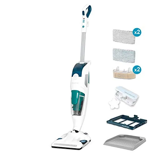 Rowenta RY7757WH Clean & Steam Revolution Bodendampfreiniger, Kunststoff, weiß
