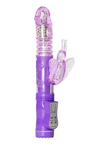 Vibrator for you with Stoßfunktion - Teazers Vibe Collections Butterfly Vibrator in violett Dilos Sexspielzeug Women with Penis Head Vibrator