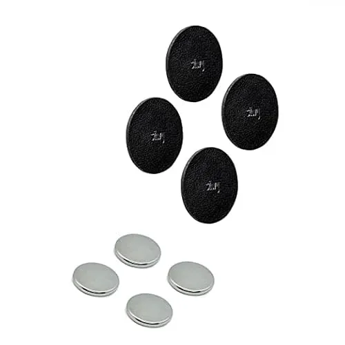 silwy® Power Bundle bestehend aus 4 Power-Magneten inkl. 8 Klebepads und 4 Metall-Nano-Gel-Pads in 7,5 cm Black - flexibel einsetzbar, perfekt für Zuhause, im Office, beim Camping und auf dem Boot