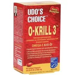 O Krill3 Omega-3 Krill-Öl Kapseln 60 St - Arzneimittel für gesunde Omega-3-Fettsäuren, unterstützt Herz und Gelenke, rezeptfrei erhältlich.
