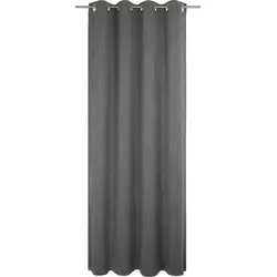 Adam Vorhang Uni Collection light – Blickdichter Vorhang in Schwarz (145 cm x 175 cm) - Eleganter, blickdichter Vorhang aus 100% Bio-Baumwolle mit Ösenaufhängung. Ideal für stilvolle Fensterdekoration und einfache Pflege bei 60°C. OEKO-TEX® zertifiziert.