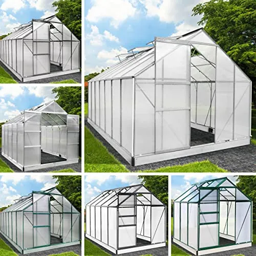 BRAST® Gewächshaus Aluminium mit Fundament - 40 Modelle - Garten-Zubehör: Wetterfestes, rostfreies Aluminium-Gewächshaus mit einfacher Montage und UV-Schutz. Wählen Sie aus 40 Modellen für optimale Pflanzenpflege.