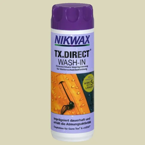 Nikwax TX.Direct Wash-In 300 ml - Einwaschbare Imprägnierung - Sonstige Wanderausrüstung, bietet effektiven Schutz vor Nässe und sorgt für atmungsaktive Kleidung.