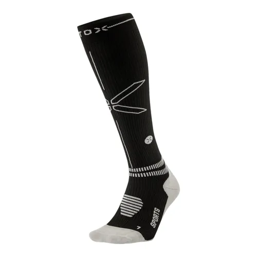 STOX Energy Socks Sportsocke Kompression Sports Socks Calf (fördert die Durchblutung) schwarz Damen - 1 Paar, Größe: W3 (40-42)