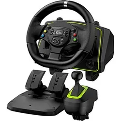 Kierownica Genius GX Gaming SpeedMaster X2 - Gaming-Zubehör mit 13 Tasten, inklusive Pedale und Schaltknüppel für ein realistisches Fahrerlebnis
