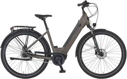Prophete E-Bike Cityrad Geniesser 3.3 - E-Citybike mit 7-Gang Shimano Nexus, Mittelmotor und 360 Wh Akku für bis zu 110 km Reichweite – ideal für Alltag und Ausflüge.