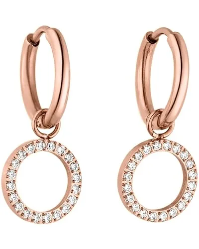 PURELEI® Closed Glow Ohrringe (Roségold) - Ohrringe für Damen aus langlebigem Edelstahl, wasserfest und ideal für jeden Anlass – verleihe deinem Look eine elegante Note mit diesen vielseitigen Creolen.