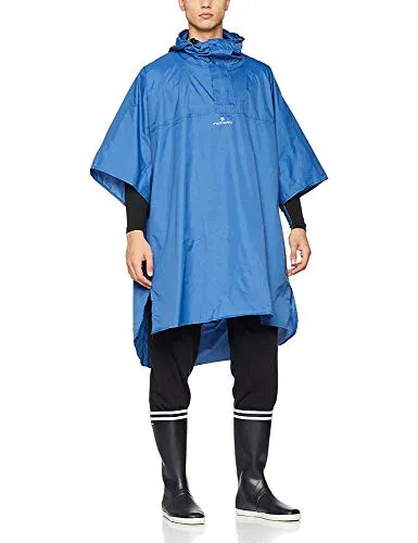 Ferrino Poncho Hiker 160 cm blau - Regenjacke für Outdoor-Aktivitäten, wasserdicht mit 2000 mm Wassersäule und Platz für Rucksack, ideal für Wanderungen und Reisen.