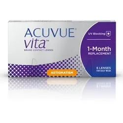 Acuvue Vita for ASTIGMATISM 6er - Johnson&Johnson mit HydraMax - Kontaktlinsen für Astigmatismus mit HydraMax Technologie, sorgen für langanhaltende Feuchtigkeit und Komfort den ganzen Monat über.