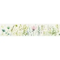 A.S. Création Selbstklebende Bordüre Floral  inWeiß Grün 5 m x 0,17 m