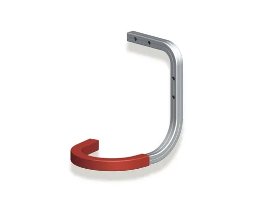 Alfer Wand- und Decken-Fahrradhaken gummiert - Praktischer Haken aus Aluminium für die sichere Aufbewahrung von Fahrrädern. Ideal für platzsparendes Parken in Garagen oder Wohnräumen.