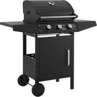Juskys Gasgrill Louisiana, 3 Brenner, 8,1 kW - Grills mit 3 Brennern und 8,1 kW Leistung, ideal für perfekte Grillabende. Emaillierter Rost und integriertes Thermometer sorgen für optimale Ergebnisse.