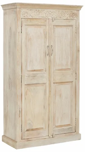 Home affaire Garderobenschrank Devdan, 100 cm Breite, orientalischer Look - Drohnen, stilvoller Garderobenschrank aus FSC®-zertifiziertem Massivholz Mango, bietet viel Stauraum und kommt montiert zu Ihnen.