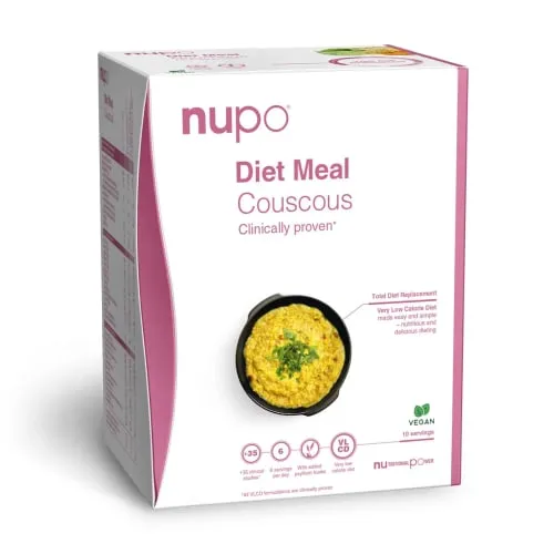 Nupo Diet Meal Vegan Couscous - Suppen & warme Gerichte, klinisch erprobte Very Low Calorie Diet (VLCD) für eine vollständige Ernährung mit nur 800 kcal pro Tag, vegan und nährstoffreich.