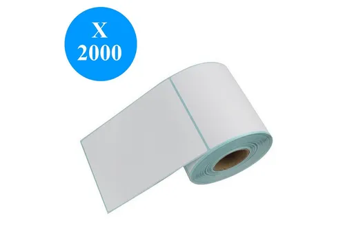 DynaSun Thermorolle Etiketten 102152 - Thermo-Etiketten 102x152 mm, perfekt für Versand mit DPD, UPS, GLS und DHL – kein Farbband nötig, hohe Druckqualität und einfache Handhabung durch perforierte Trennung.