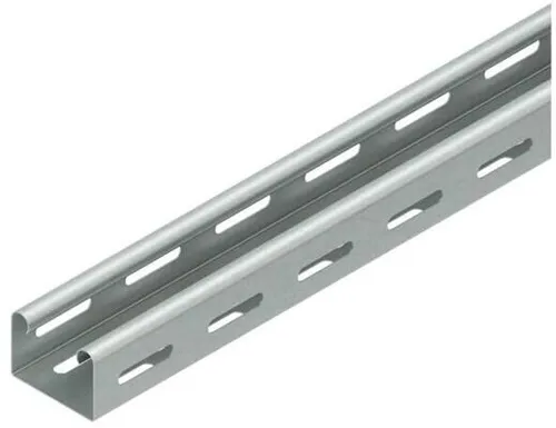 Niedax Mini-Kabelrinne 50x50x3000mm - Kabelrinne nach DIN EN IEC 61537, C-förmig, mit durchgängiger Boden- und Seitenperforation für optimale Kabelführung und einfache Montage.