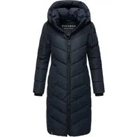 Navahoo Damen Winterjacke Sahnekatzii – Lang, Warm & Stylisch - Die lange Steppjacke Sahnekatzii von Navahoo bietet optimalen Schutz vor Kälte mit einer großzügig gefütterten Kapuze und praktischen Taschen. Perfekt für stilvolle Auftritte in der kalten Jahreszeit.