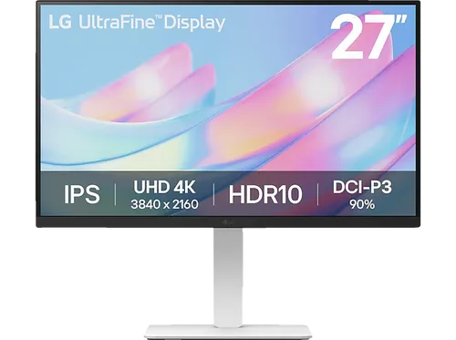 27" UltraFine 27US550-W - 4K UHD IPS Monitor - LED-Monitor mit 27 Zoll, 3840 x 2160 Auflösung, HDR10 für lebendige Farben, ideal für Kreative und Gamer.