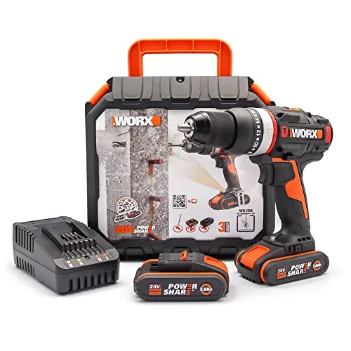 Active Hammer BL Bohrmaschine 20 V, 2 Schläger, 2,0 Ah - Leistungsstarke Bohrmaschine mit 20 Volt, ideal für präzises Bohren und Schrauben, ausgestattet mit zwei Schlägern für maximale Effizienz.