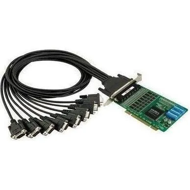 Moxa CP-168U - Serielle RS-232 Universal PCI-Karte mit 8 Anschlüssen - Die Moxa CP-168U ermöglicht eine zuverlässige serielle Kommunikation mit 8 Anschlüssen. Ideal für professionelle Anwendungen, bietet sie eine Betriebstemperatur von 0 bis 55 °C.