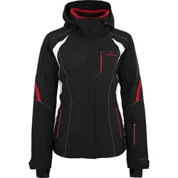 Bergson Skijacke SNOWTASTIC Damen Skijacke, wattiert, 20000mm Wassersäule, Normalgrößen, schwarz/ rot|schwarz normal | 38