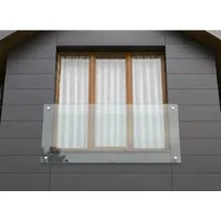 Glaszentrum Hagen VDB Französischer Balkon 250x90 cm - Eleganter Französischer Balkon aus VSG-Glas, 250x90 cm, für stilvolle Fensteröffnungen. Sicher und stabil mit einem modernen Design, ideal für Neubauten und Renovierungen.