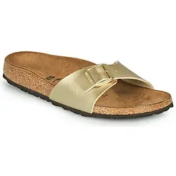 Birkenstock Madrid Damen Sandalen - Gold - Gr. 41 - Wanderschuhe in stilvollem Gold, anatomisch geformtes Kork-Latex-Fußbett für optimalen Tragekomfort und Gelenkschonung, ideal für Freizeit und Alltag.