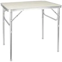 Höhenverstellbarer Campingtisch Klapptisch - Camping-Möbel: Faltbarer und tragbarer Tisch aus Aluminium, ideal für Picknicks und Outdoor-Aktivitäten, mit einer Gewichtskapazität von 15 kg.