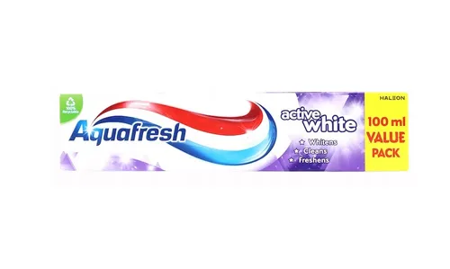 Aquafresh Zahnpasta Active White 100Ml Whitening Formel Atem Fluorid Schutz