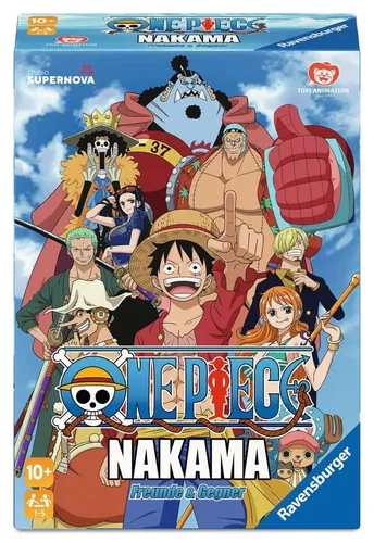 One Piece Nakama - Gesellschaftsspiel für abenteuerliche Piraten - Kooperatives Brettspiel für 1-5 Spieler ab 10 Jahren, in dem ihr als Strohhutbande Missionen erfüllt und Gegner besiegt. Spannender Nervenkitzel und strategischer Spielspaß für Anime-Fans!