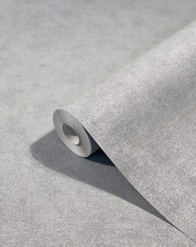 marburg Tapete Grau Silber Anthrazit Uni Modern für Wohnzimmer Schlafzimmer oder Küche Made in Germany Premium Qualität 32411