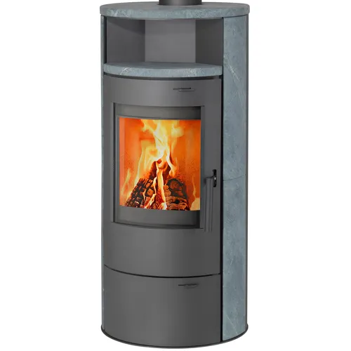 Thermia München V3 Automatikofen - Öfen: Hochwertiger Dauerbrandofen aus Speckstein mit 7 kW Nennwärmeleistung und 80% Wirkungsgrad, ideal für gemütliche Wärme im Wohnbereich.