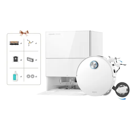 DREAME X60 Pro Ultra Complete Saugroboter - Der DREAME X60 Pro Ultra Complete Saugroboter bietet eine mühelose Reinigung für dein Zuhause. Mit selbstentleerender Funktion und automatischer Wischreinigung sorgt er für saubere Böden – optimal für große Flächen und schwer erreichbare Ecken.