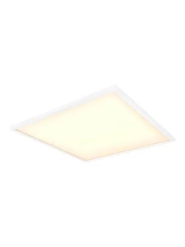 Philips Hue White Amb. Aurelle Panelleuchte 30x30cm - Energiesparlampe mit integrierter Lichtquelle der Energieeffizienzklasse F, ideal für eine stimmungsvolle Beleuchtung in Wohnräumen.
