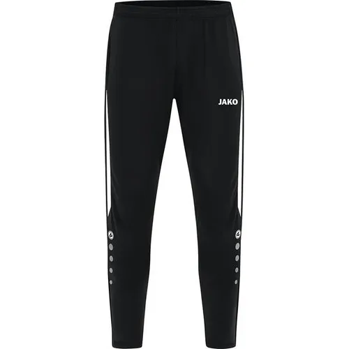 JAKO Herren Trainingshose Power, Schwarz/Weiß, S - Hochwertige Unisex Jogginghose aus weichem Polyester-Elastan-Mix, mit Keep Dry Funktion für optimale Feuchtigkeitsregulation. Ideal für Outdoor-Sportarten wie Laufen oder Fußball.