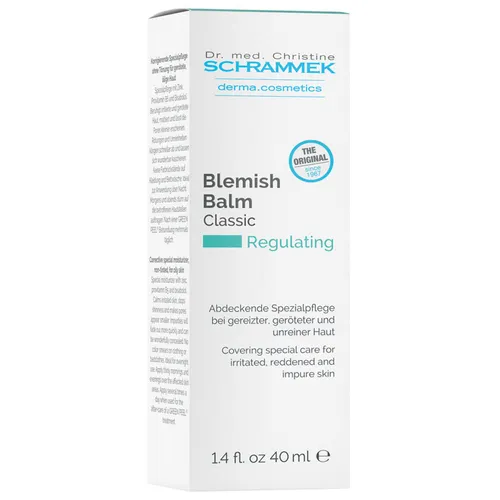 Dr. med. Christine SCHRAMMEK Regulating Blemish Balm Classic 40 ml - Getönte Tagescreme für gereizte, großporige und unreine Haut. Mit Zink und Süßholzextrakt wirkt sie entzündungshemmend, deckt Rötungen ab und mattiert die Haut. Ideal als Make-up Unterlage, ohne Parabene.