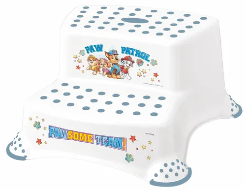 keeeper Paw Patrol Zweistufiger Tritthocker Igor - Zweistufiger Tritthocker für Kinder (3-14 Jahre) mit Anti-Rutsch-Funktion. Ideal für sicheres Hochsteigen zum Waschbecken oder Toilette. Belastbar bis 120 kg und einfach zu reinigen.