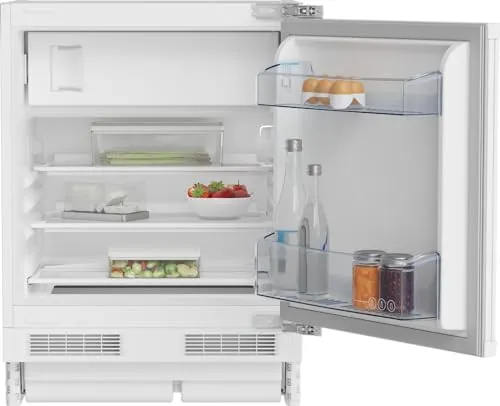 Beko Einbau-Kühlschrank Unterbau 92 l BU1154N - Kühlschrank Unterbau mit 92 l, energiesparend und mit LED Illumination für optimale Sicht. Flexibler Türanschlag und robuste Sicherheitsglasablagen sorgen für hohe Funktionalität und Sicherheit.